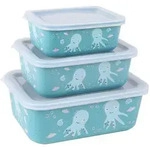 AWAVE&reg; Aufbewahrungsdosen-Set aus rPET, 3-tlg., t&uuml;rkis