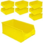 8x Sichtbox"PROFI" LB 2, LxBxH 500 x 300 x 200 mm, Inhalt 21 Liter, gelb