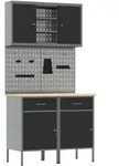 vidaXL 8-teiliges Werkbank-Set Graues Stahl