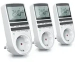 BEARWARE 3x Zeitschaltuhr LCD-Display / 3680W / 10 konfigurierbare Programme