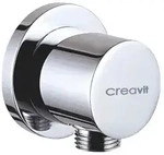 Creavit Chrom Messing Wandanschlussbogen Rund Wandbogen Au&szlig;engewinde