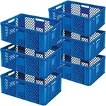 BRB 6 Euroboxen / B&auml;ckerkisten, LxBxH 600 x 400 x 240 mm, blau,...