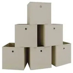 VCM Aufbewahrungsbox Boxas Wei&szlig; H. 28 x B. 27 x T. 27 cm