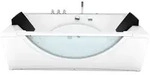 AcquaVapore Whirlpool Pool Badewanne Wanne W81-TH-B-SC 180x90cm mit Farblicht,...