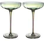 Intirilife 2x Martini Glas mit Regenbogen Schimmer und Wellenform - 140 ml...