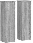 vidaXL Pflanzenst&auml;nder 2 Stk. Grau Sonoma 17x17x60 cm Holzwerkstoff