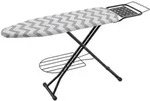 Relaxdays B&uuml;gelbrett f&uuml;r Dampfb&uuml;geleisen, 110 x 33cm, h&ouml;henverstellbar, klappbar,