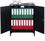 PROREGAL Aktenschrank ELEPHANT abschlie&szlig;bar aus Metall mit Beinen & 80 cm...