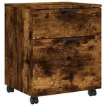 vidaXL Mobiler Aktenschrank mit Rollen R&auml;uchereiche 45x38x54 cm