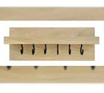 Erst-Holz Wandregal mit Haken Schl&uuml;sselbrett mit Ablage Eiche lackiert 20 u 30...