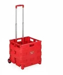 Relaxdays Einkaufstrolley, Klapptrolley mit Rollen & Teleskopgriff, bis 35 kg,