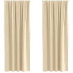vidaXL Verdunkelungs-Vorh&auml;nge mit Ringen 2 pcs Creme 225 x 140 cm