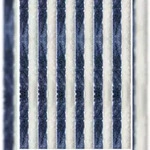 Arsvita Flauschvorhang 90x220 Unistreifen dunkelblau - wei&szlig;