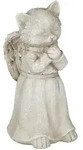 Relaxdays Grabschmuck f&uuml;r Katze, Gartendeko Figur, Andenken f&uuml;r Tier, Katzenengel,