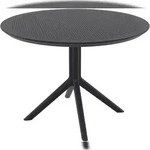 CLP Tisch Sky 105 cm Kunststoff HBT: 74x105x105 cm schwarz