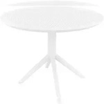 CLP Tisch Sky 105 cm Kunststoff HBT: 74x105x105 cm wei&szlig;