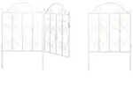 Relaxdays Gartentor, 3-teilig, Stahl, Gartenpforte Ornamente, Gartent&uuml;r mit 2