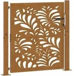 vidaXL Gartentor 105x105 cm Wetterfester Stahl Wellen-Design