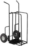 Relaxdays XL Kaminholzwagen Metall, Brennholzkarre mit 2 gro&szlig;en R&auml;dern, bis 200 kg,