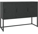 vidaXL Sideboard Schwarz 105x35x75 cm Stahl