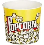 Relaxdays Popcorn Eimer, 6er Set, Popcorn Beh&auml;lter Kunststoff, wiederverwendbar, 2,8
