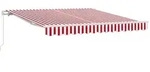 vidaXL Einziehbare Markise Rot und Wei&szlig; 300 x 250 cm