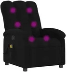 vidaXL Massage-Relaxsessel, schwarzer Stoff