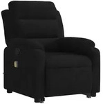 vidaXL Massagesessel mit Aufstehhilfe Schwarz Samt