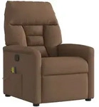 vidaXL Massagesessel Braun Stoff
