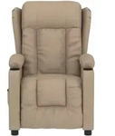 vidaXL Massagesessel Elektrisch Cappuccino-Braun Kunstleder