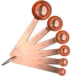 Intirilife 6-teiliges Messl&ouml;ffel Set aus Edelstahl in Ros&eacute;gold - 1 Essl&ouml;ffel...
