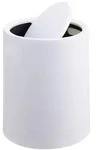 Relaxdays Kosmetikeimer, 6 Liter, mit Schwingdeckel, Inneneimer, matter Kunststoff,