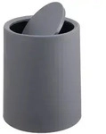 Relaxdays Kosmetikeimer, 6 Liter, Schwingdeckel, Inneneimer, matter Kunststoff,