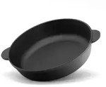 BRIZOLL Gusseisenpfanne 24 cm Br&auml;ter Schmortopf aus Gusseisen zwei Griffe
