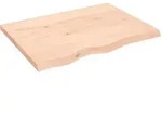 vidaXL Wandregal 80x60x(2-4) cm Massivholz Eiche Unbehandelt