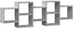 vidaXL Wandregal Betongrau 129x18x42 cm Holzwerkstoff