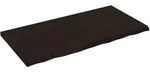 vidaXL Wandregal Dunkelbraun 120x60x(2-4)cm Massivholz Eiche Behandelt