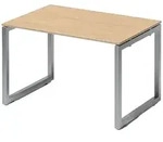 Bisley Cito Schreibtisch 120x80 cm, Tischplatte in Ahorn, O-Gestell in Silber -