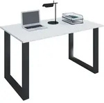 VCM Schreibtisch Lona Schwarz / Wei&szlig; H. 76 x B. 140 x T. 50 cm