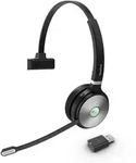 Yealink WH62 Portable Kopfh&ouml;rer Kabellos Kopfband Anrufe/Musik Schwarz, Grau