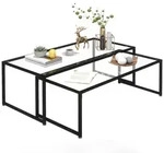 HOMCOM - Couchtisch - 119L x 56B x 44,5H cm - transparent