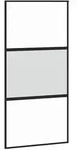 vidaXL Schiebet&uuml;r Schwarz 102,5x205 cm Hartglas und Aluminium