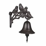 Relaxdays T&uuml;rglocke Gusseisen V&ouml;gel, antike Landhaus Optik, heller Klang,