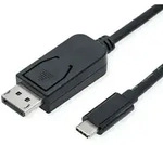 ROLINE USB Typ C - DisplayPort Adapterkabel, v1.4, ST/ST, 1 m