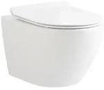 BELVIT Wand-WC Sp&uuml;lrandlos D-Form mit Absenkautomatik Soft-Close Sitz 49cm...