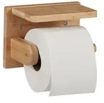 Relaxdays Toilettenpapierhalter mit Ablage, f&uuml;r Handy & Feuchtt&uuml;cher,