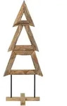 vidaXL Weihnachtsbaum mit St&auml;nder Braun 150 cm Massivholz Teak