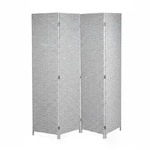 Relaxdays Paravent Raumteiler, 4-teilig, HxB: 180 x 180 cm, faltbarer Raumtrenner,