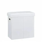 Relaxdays Faltbarer Sitzhocker, HxBxT: 49,5 x 46 x 25,5 cm, mit Stauraum, Griffe,