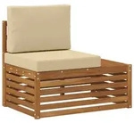 vidaXL Outdoor Endsofa Natur 91 x 63 x 73 cm Massivholz Akazie